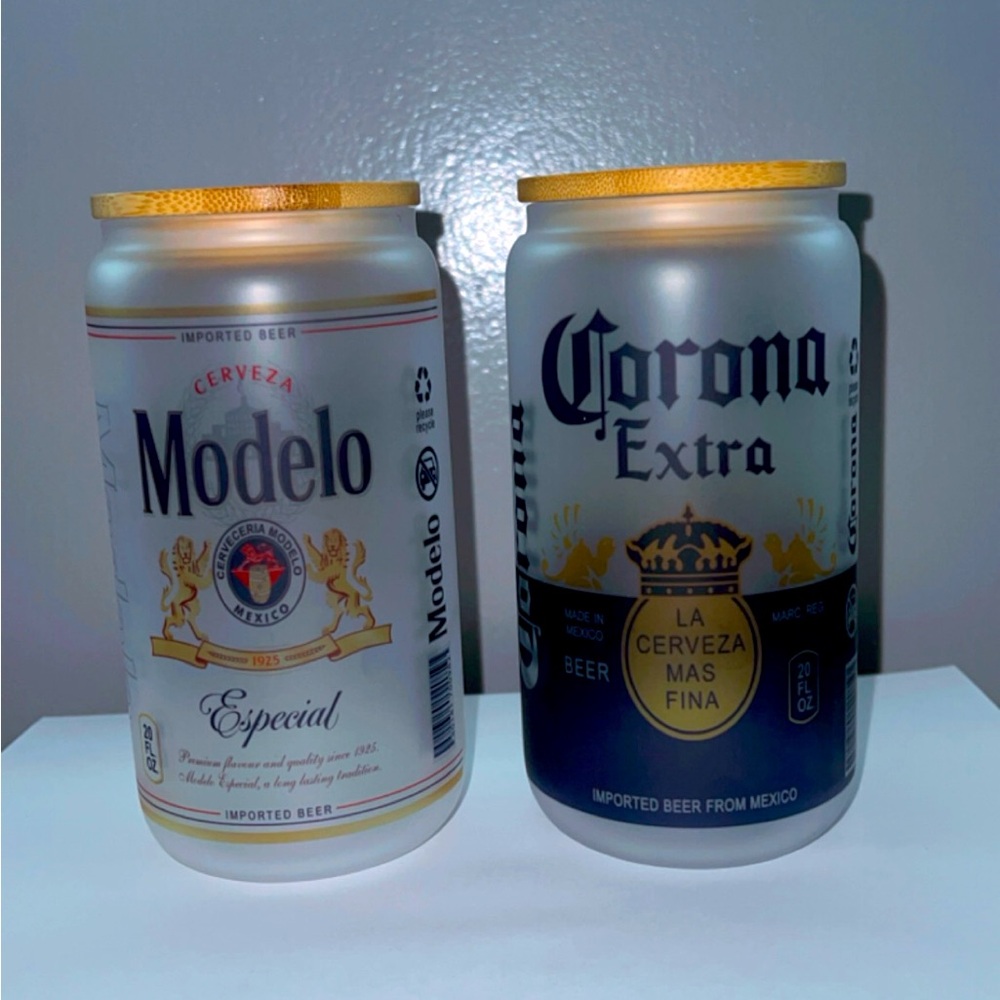 Modelo & Corona 16oz Glass Cups